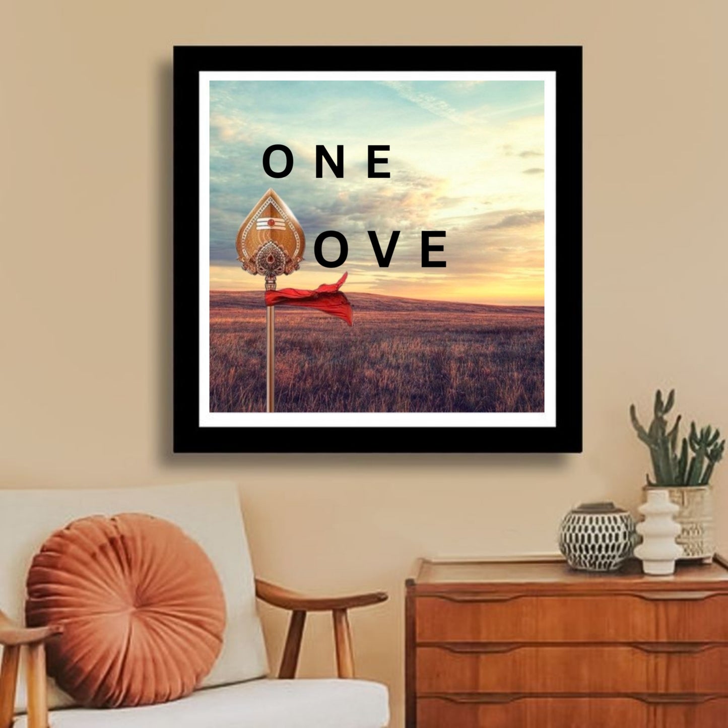 "One Love" Sacred Vel Art Frame
