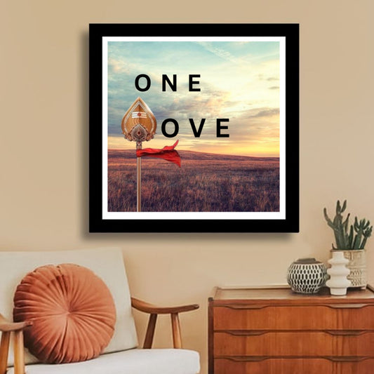 "One Love" Sacred Vel Art Frame